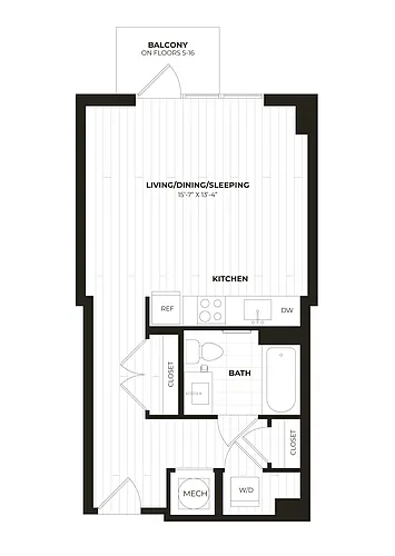 Floor plan Studio-U21