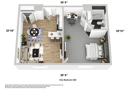 Floor plan One Bed A