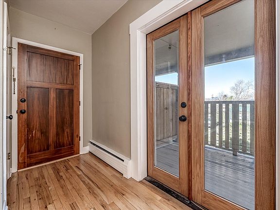 Entry & French doors to balcony