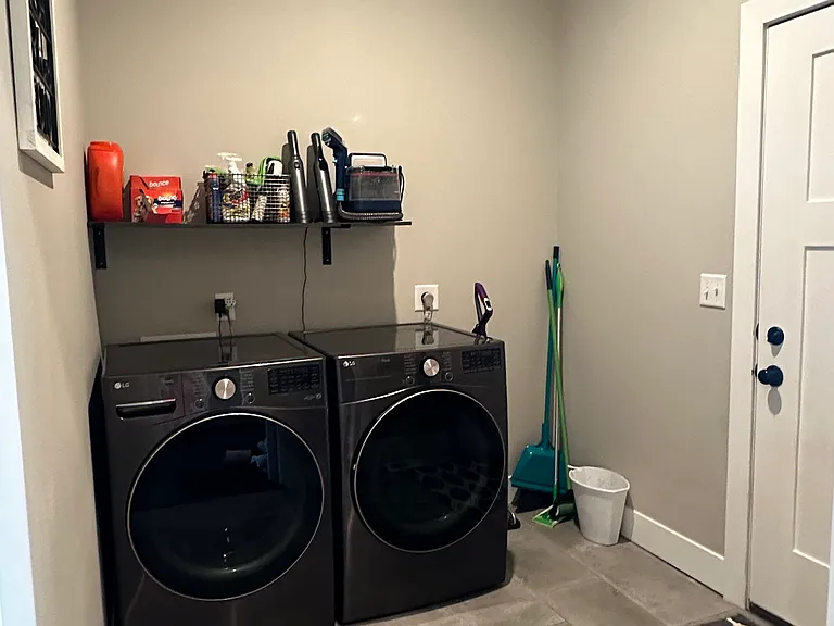 Laundry/drop zone off garage