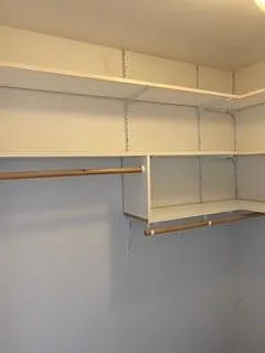 Master bedroom walk in closet