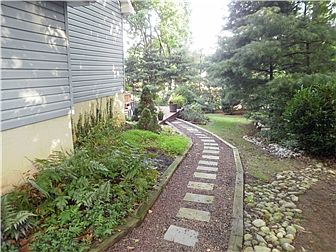 Stone & Paver walkway to rear yard