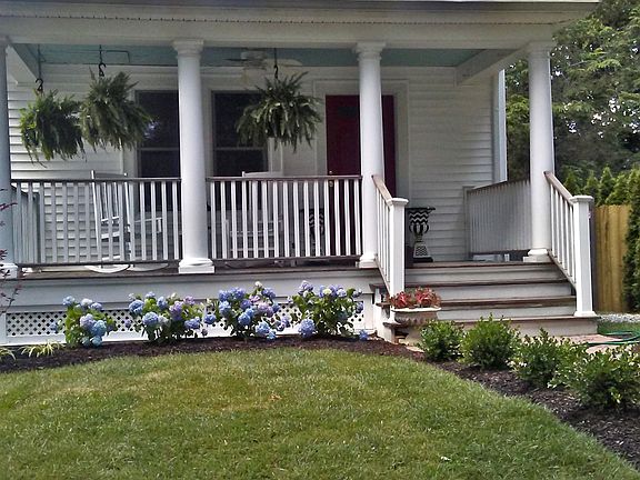 Fully landscaped front yard