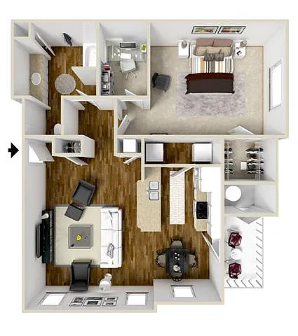 Floor plan One-Bedroom