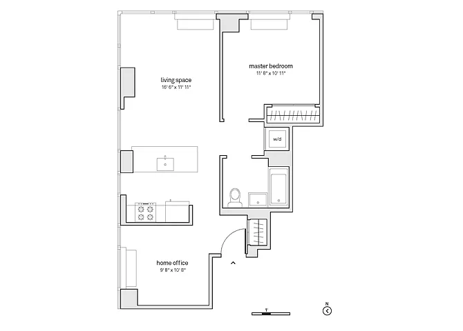 Floor plan 1 Bed/1 Bath-A43-F41-49