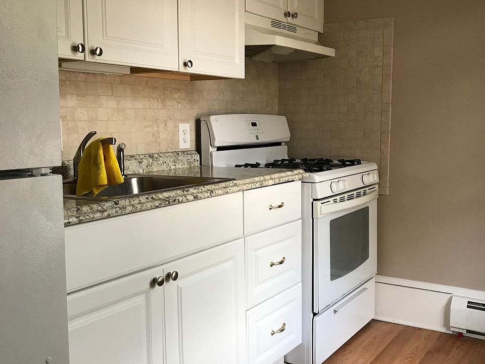 new fridge, new counter top, faucet and tile back splash, ha
