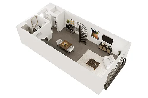 Floor plan 1x1 Loft