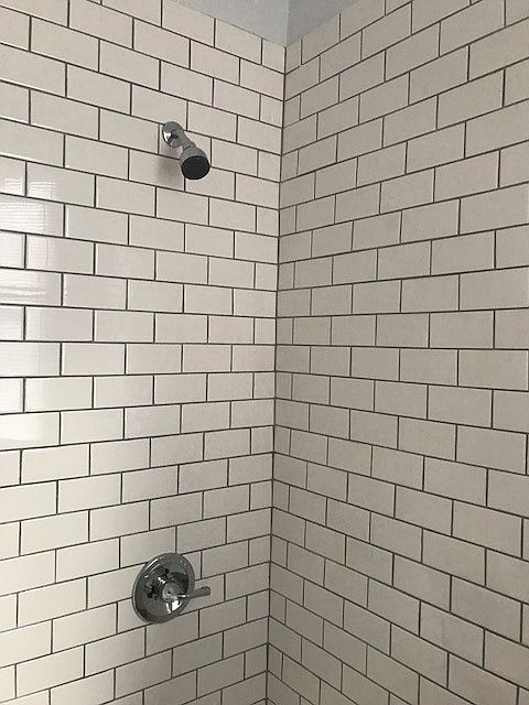 Subway tile shower.