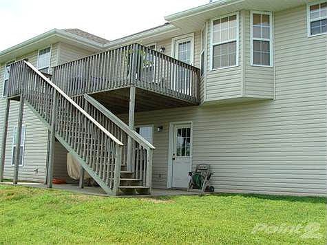 walk-out basement with deck & patio below