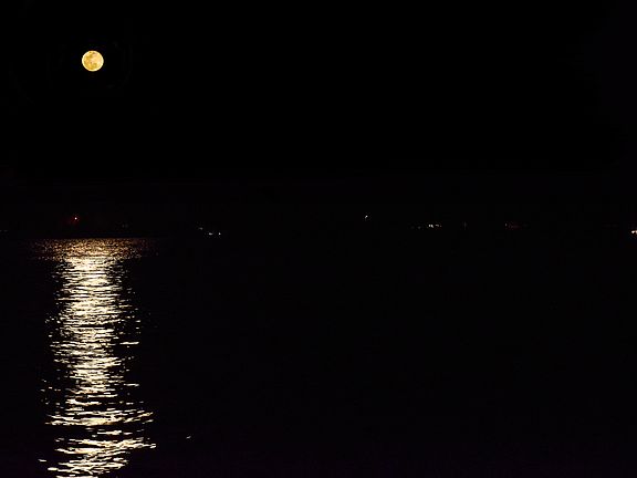 Full Moon rise, our yard