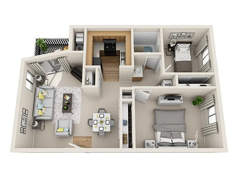 Floor plan Two Bedroom