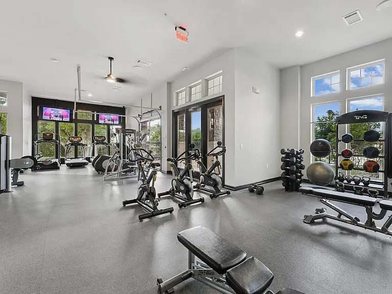 State-of-the-art fitness center with cardio and strength equipment