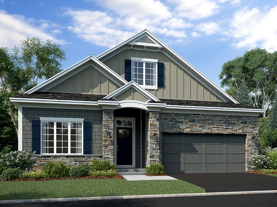 Newport Elevation A - Stone 2-Car