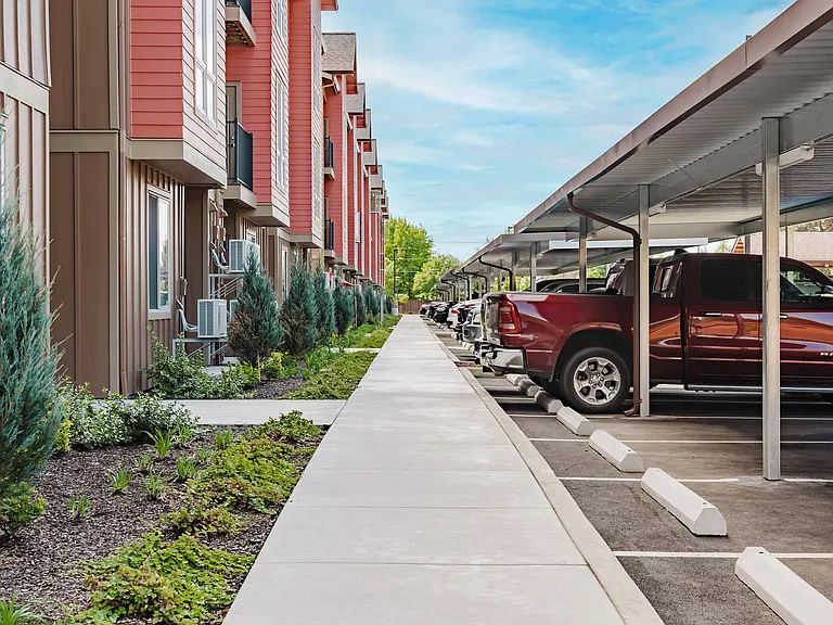 East | Covered Parking