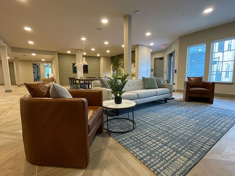 Relax in style with this elegantly designed apartment lounge.