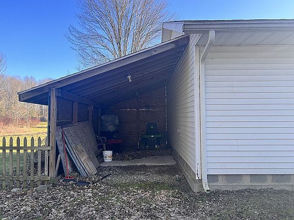 lean-to behind garage
