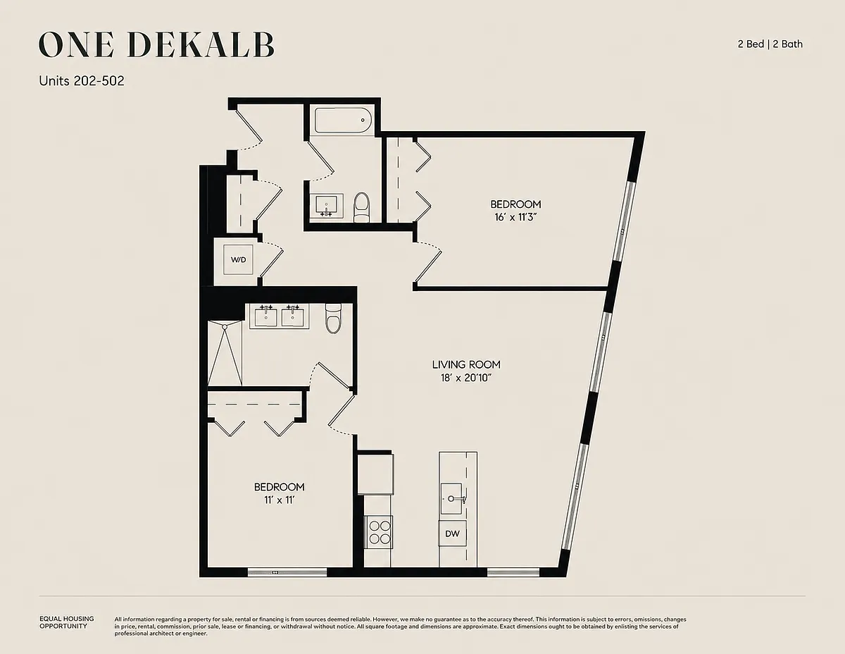 Floor plan 2 Bed 2 Bath