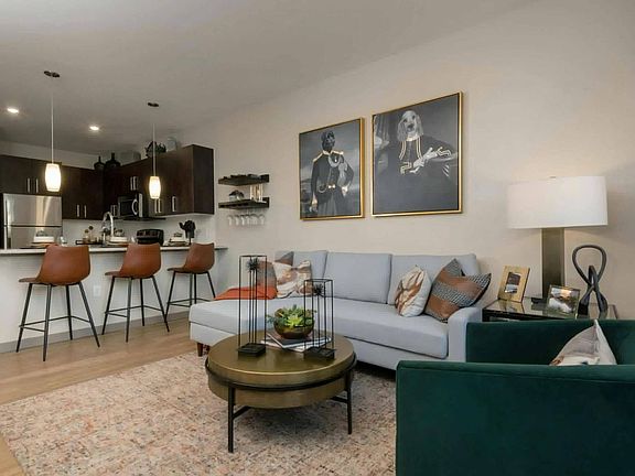 Connected Kitchen and Living Spaces