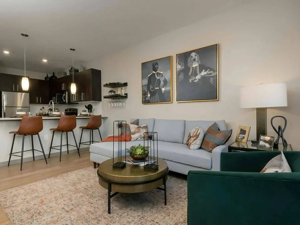 An open layout makes the floor plan live larger than its square footage.