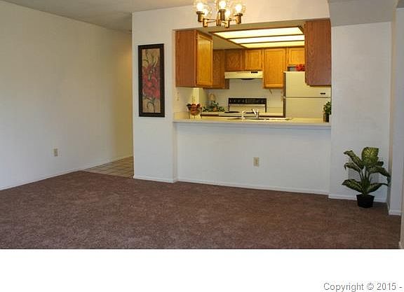 View to dining area and open kitchen