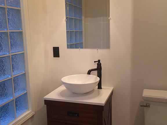 Updated marble bathroom