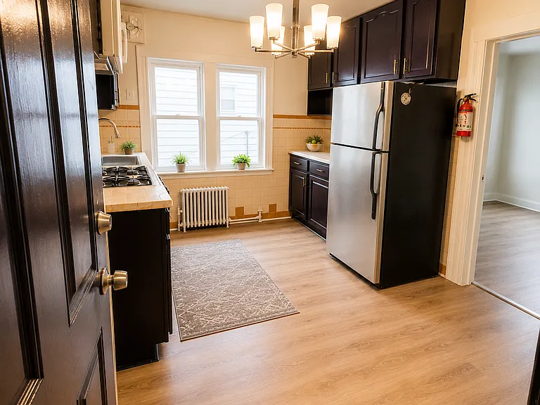 Large eat-in kitchen. space for table .