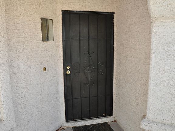 Gated front door.