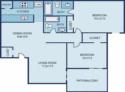 Floor plan B2 - 2BR