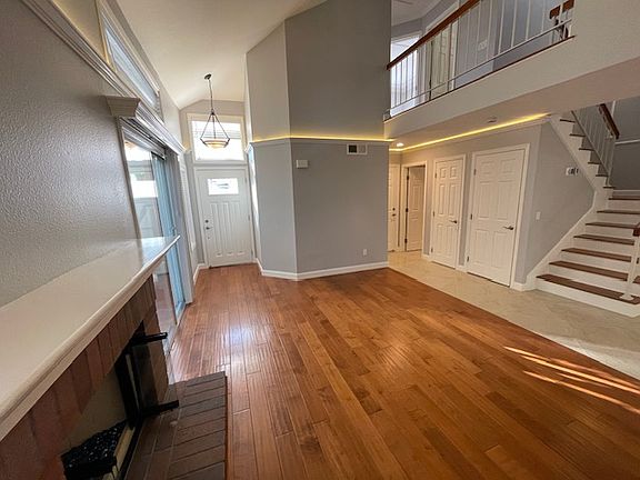 Living room with hardwood flooring