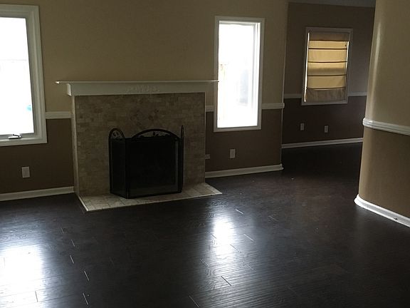 Living room with fireplace