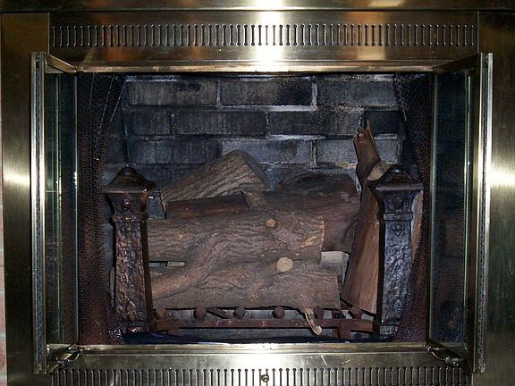 Fam Fireplace include Tools Andiron Wood
