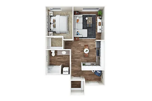 Floor plan 1X1 B