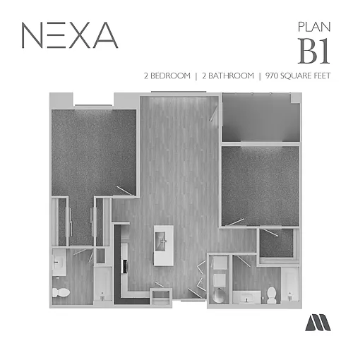 Floor plan 2 Bed/2 Bath