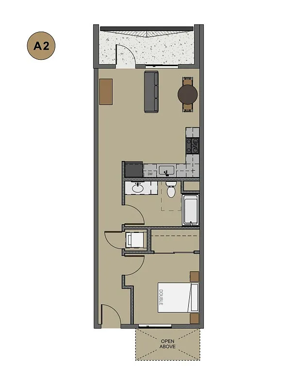 Floor plan 1X1 A-2