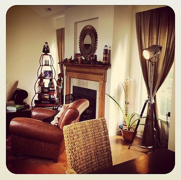 fireplace in living room