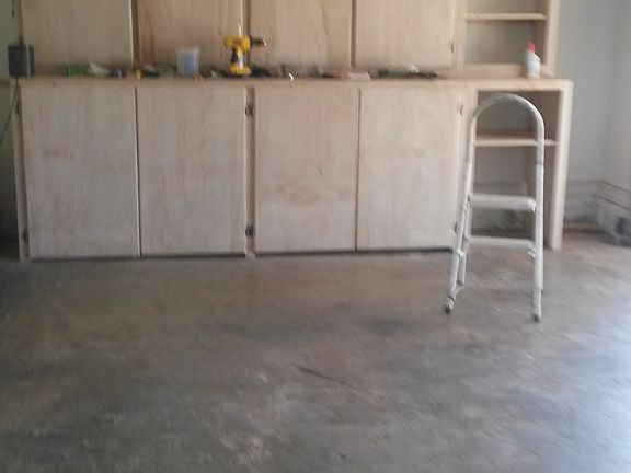 New garage cabinetry