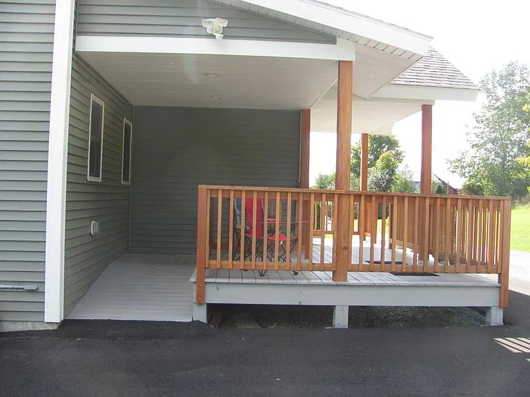 access ramp under covered porch