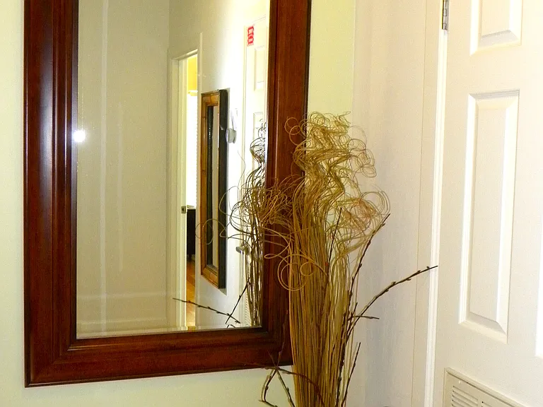 Mirror at Top of Staircase - Have a final look before going out on the town!