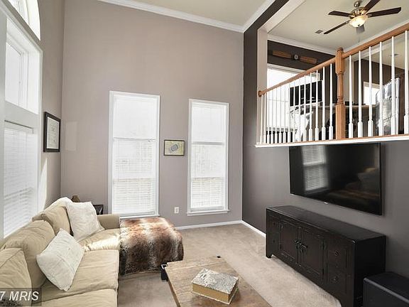 Family Room with Bright Windows
