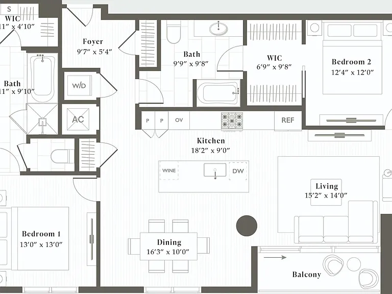 B2 floor plan Parkside Residences