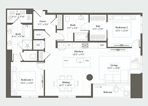 Floor plan B2