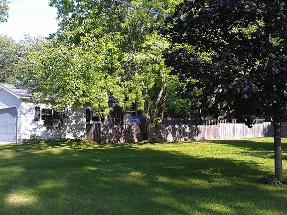 Garage and fence