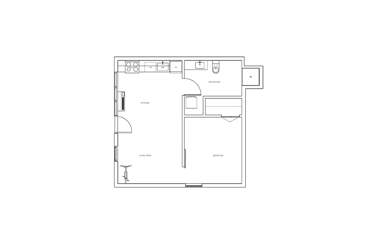 Floor plan First Floor One Bedroom