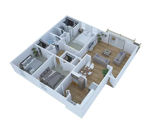 Floor plan 3X2.5 W/ Den