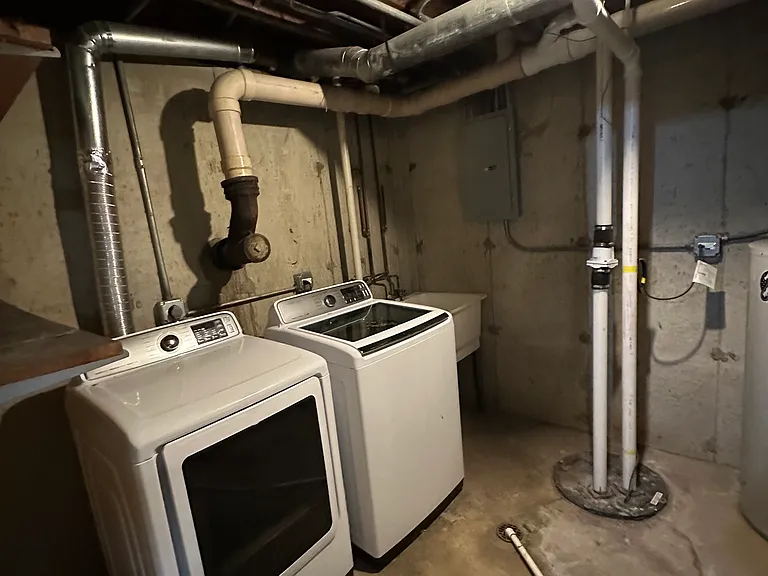 Laundry in the basement