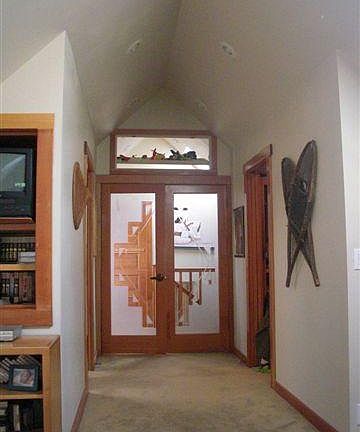 Large Upstairs Bedroom with walk in closet and large bathroom with double shower