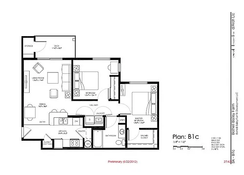 Floor plan 2B1B