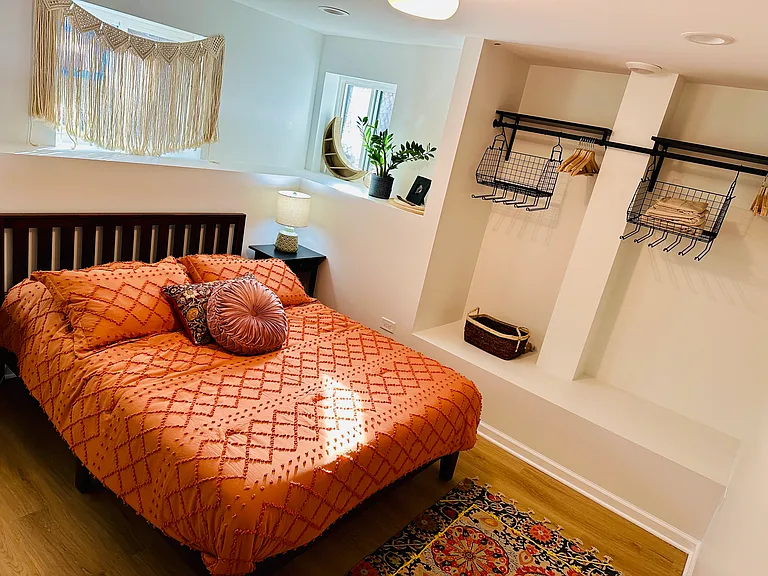 Sunny south facing bedroom with large closet!