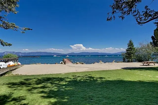 Private beach, pier and buoy field