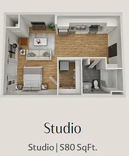 Floor plan Studio
